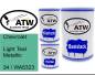 Preview: Chevrolet, Light Teal Metallic, 34 / WA5323: 500ml Lackdose + 500ml Klarlack + 250ml Härter - Set, von ATW Autoteile West.